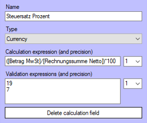 calculation field template